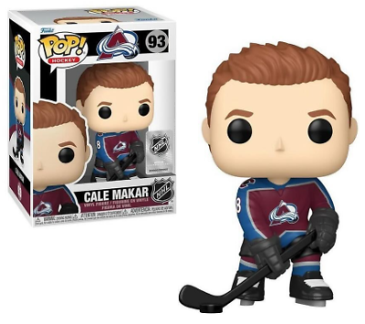 Funko POP! Hockey: Colorado Avalanche Red/Blue Jersey - Cale Makar #93 Vinyl Figure