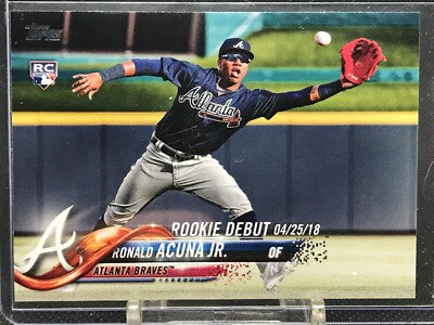 2018 Topps Update Series - Ronald Acuna Jr. Rookie Debut #US252 RC (Rookie Card)