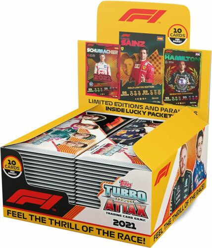 2021 Topps Formula 1 Turbo Attax Season Full Hobby Box - F1 (24 Packs Per Box)