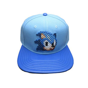 Sonic the Hedgehog Pixelated Sonic Face Flat Embroidery
