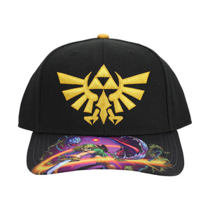 Zelda Ocarina of Time Triforce 3D with Young Link Screengrab Bill Print Snap Back Hat