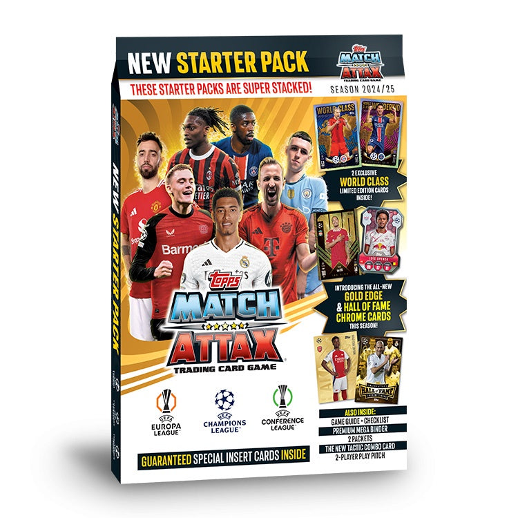 2024-25 Topps Match Attax Champions League Cards - Starter Pack (Album + 24 Cards + 2 LE  Card)