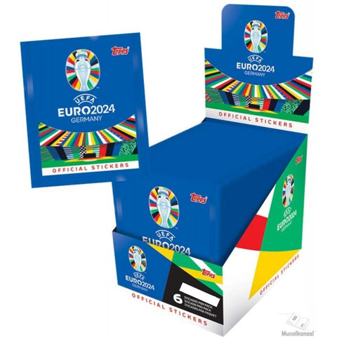 2024 Topps UEFA EURO 2024 Stickers - 100-Pack Box (600 Stickers)