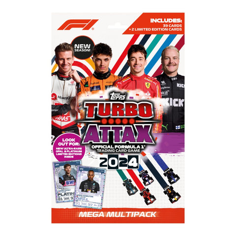 2024 Topps Turbo Attax Formula 1 Cards - Mega Multi-Pack (39 Cards + 2 LE Cards)