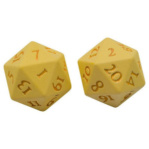 Ultra Pro: Heavy Metal D20 2 Dice Set: Vivid Yellow