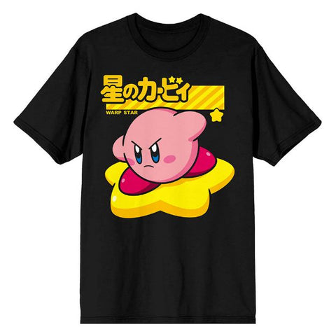 Kirby - Kanji, Warpstar Men'S Black TEE