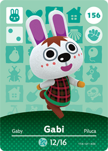 156 Gabi Authentic Animal Crossing Amiibo Card - Series 2
