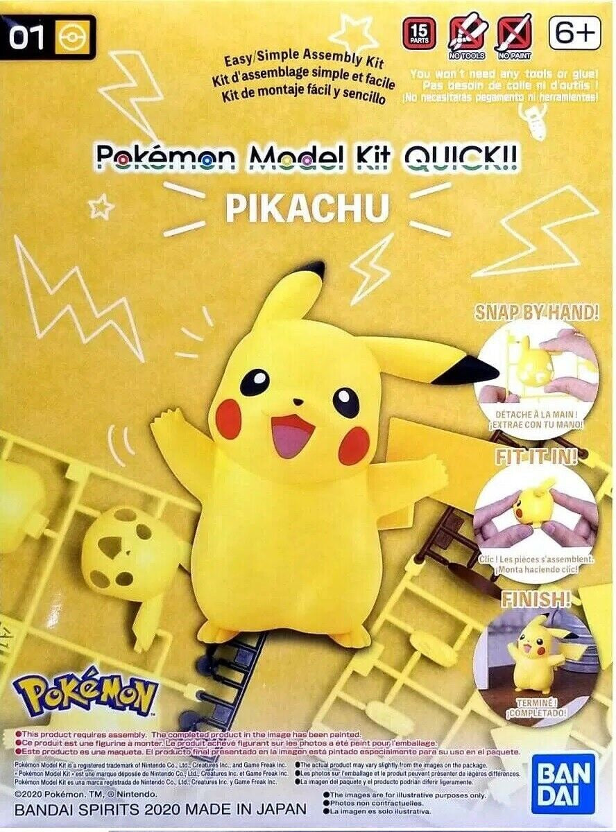 Pokemon Model Kit Quick! #01- Pikachu [Bandai Spirits]