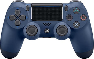 (Front Lit) DualShock 4 PlayStation 4 Controller Wireless Controller PS4 (Midnight Blue) - PS4 (Pre-owned)