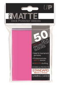 Ultra Pro Standard Pro Matte Deck Protector Card Sleeves 50ct - Bright Pink