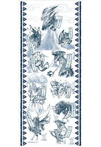 MONSTER HUNTER DOUBLE CROSS CAPCOM Japanese pattern Washcloth Blue