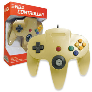 N64 Old Skool Wired Controller Nintendo 64 (Gold)