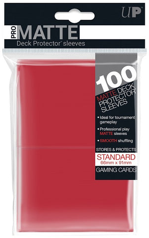 Ultra Pro Standard Size Deck Protector Card Sleeves Pro-Matte 100ct - Red