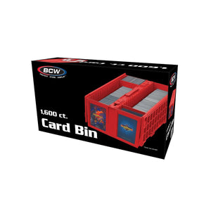 BCW 1600CT Collectable Plastic Card Bin Red