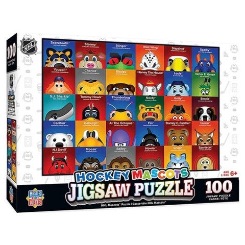 NHL Hockey Mascots - 100 Piece Jigsaw Puzzle