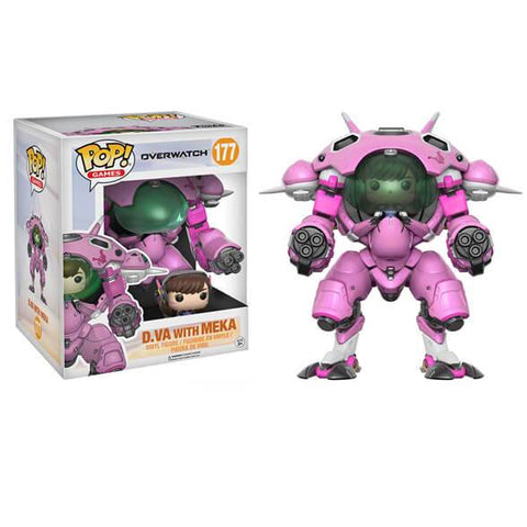 Funko POP! Games: Overwatch - D.VA with Meka 6-Inch Vinyl Figure (Box Wear)