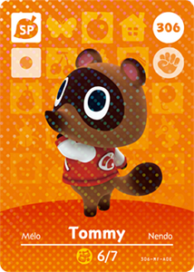 306 Tommy SP Authentic Animal Crossing Amiibo Card - Series 4