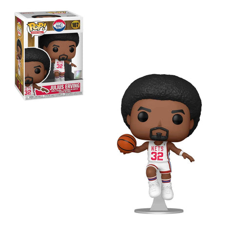 Funko POP! Basketball: NBA Legends New York Nets White Jersey - Julius Erving #107 Vinyl Figure