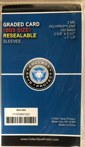 CSP Graded Card Resealable Sleeves (BGS Size) (100ct)