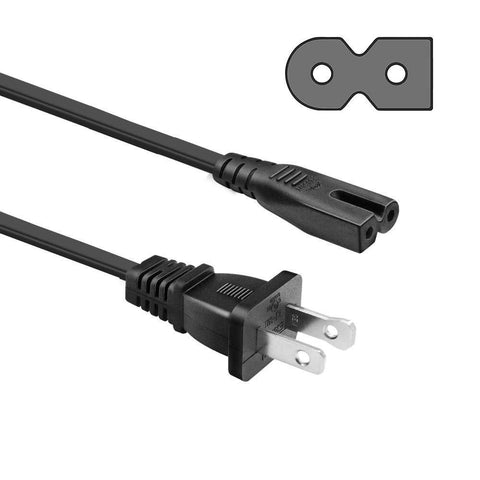 Square + Round Power Cable Playstation 1 2 Sega Saturn Dreamcast PS1 PS2 AC Power Wire Polarized Cord