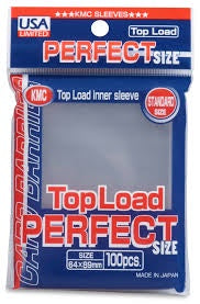 KMC Standard Top Load Perfect Fit Sleeves 64mm x 89mm 100ct