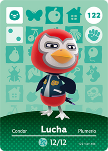 122 Lucha Authentic Animal Crossing Amiibo Card - Series 2
