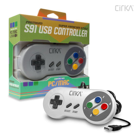 PC/ Mac CirKa "S91" Premium SNES-Style USB Controller (Super Famicom) - SNES