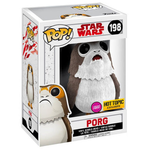 Funko POP! B: Star Wars - Porg (Flocked) #198 Exclusive Vinyl Bobble-Head Figure