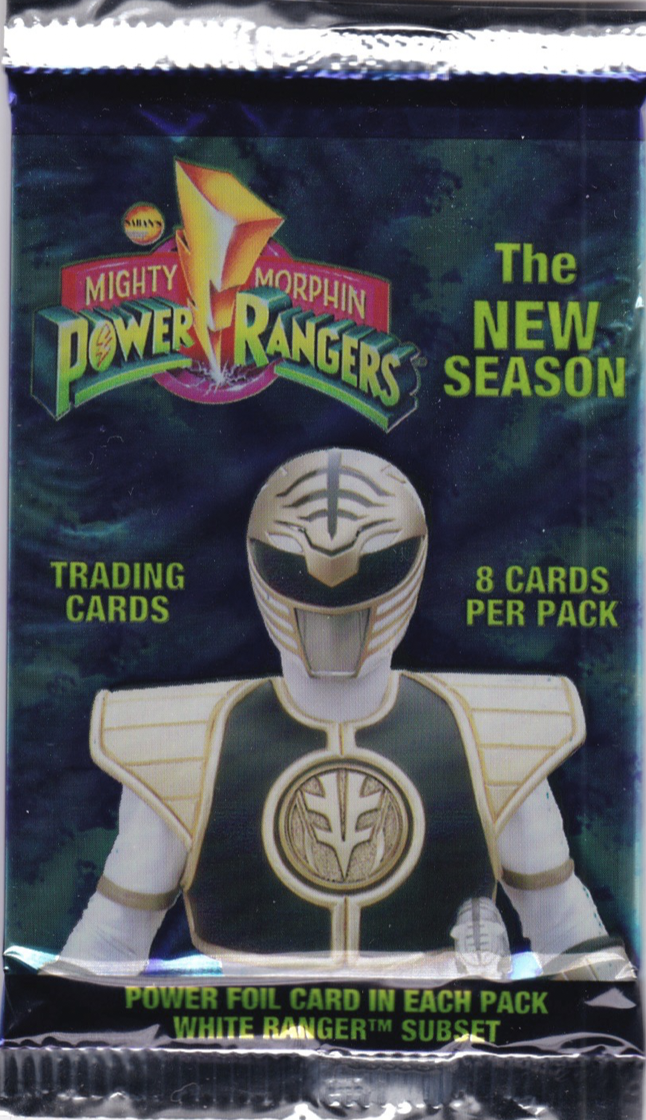 1994 Mighty Morphin Power Rangers: The New Season Trading Cards - Blue Retail Pack (8 Cards)