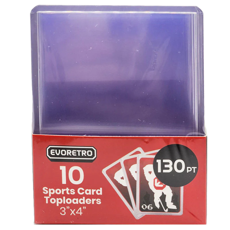 Evoretro - 3" X 4" Top loader - Sports Card Protector 130 PT  - 10 Pack
