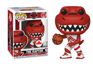Funko POP! NBA Mascots: Toronto Raptors Home White Jersey - The Raptor with Basketball #07 Vinyl Figure