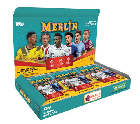 2022-23 Topps Chrome UEFA Champions League Merlin Collections Soccer Hobby Box