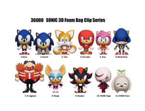3D Foam Bag Clip Sonic the Hedgehog Series 1 (1 Random Blind Bag)