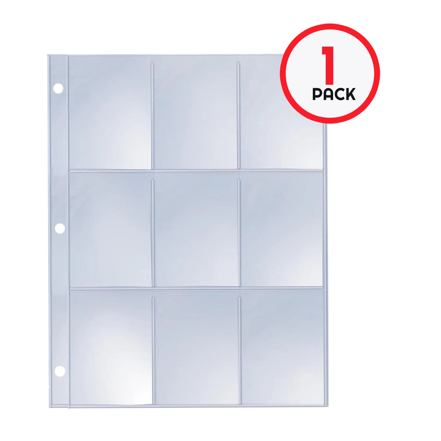 Evoretro - 9 Pocket Binder Pages for Trading Cards – 1 Single Page