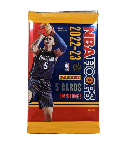 2022-23 Panini NBA Hoops Trading Cards Gravity Feed 5 Card Pack (Yello ...