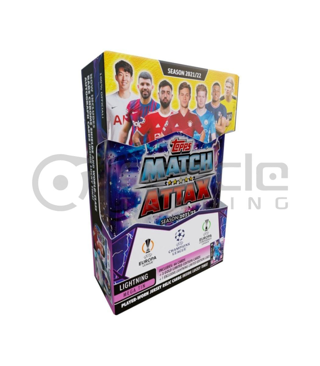 2021-22 Topps Match Attax Champions League Cards – Mega Tin – 70 Cards/Tin - Lightning Tin