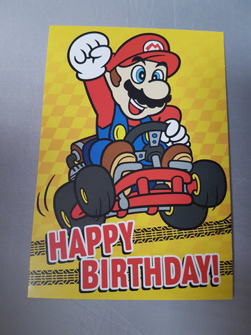 "HAPPY BIRTHDAY!" - Mario Kart Birthday Card with Envelope (sentimental studios - A Hallmark Company)