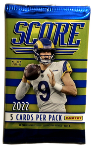2022 Panini NFL Score Football Gravity Feed Retail Pack (5 Cards Per Pack)