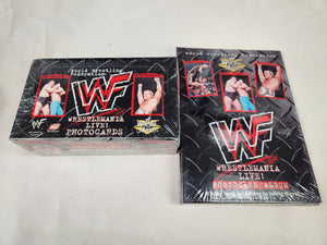1999 WWF Wrestlemania Live! Comic Images Titan Sports 4" x 6" Photocards Box & Album Bundle (36 Packs Per Box)