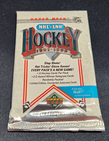 1991-92 Upper Deck Low Series NHL Hockey Pack (12 Cards Per Pack)