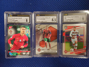 Cristiano Ronaldo 1x CGC Graded Sports Card or Sticker Single (In Portugal National Jersey) (CSG Graded 8 to 9)(Randomly Selected)