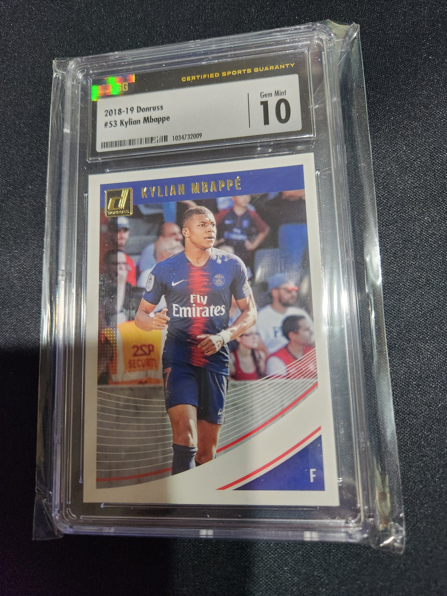 2018-19 Donruss #53 Kylian Mbappe RC (Rookie Card) Graded - CGC Graded 10 Gem Mint