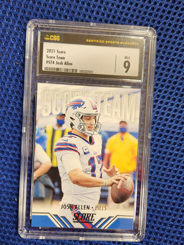 Josh Allen - CGC GRADED NFL Football Card - 1x Sports Card Single (Graded 8.5 or Better, Will Not Get Card in Photo)