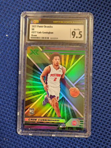 2021-22 Cade Cunningham RC Rookie Card - GRADED NBA Basketball Card REPACK - 1x Sports Card Single (Various Grading Companies, Graded 9 to 9.5, Randomly Selected, Stock Photo - May Not Get Cards In Picture, Used as an Example Only)