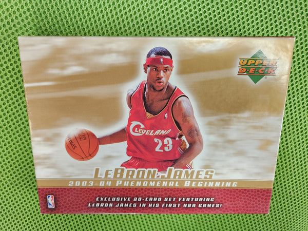 LeBron James 2003-04 Upper Deck Phenomenal Beginning 20 Card RC Box Set (Rookie Year) (Open Box/Open Pack/No Gold Card)