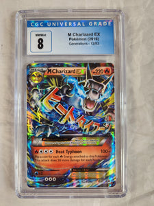 M Charizard EX - Pokemon (2016) - Generations - 12/83 Full Art Ultra Rare - CGC Graded 8