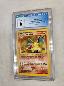 Charizard - Pokemon (1999) - Base Set - Unlimited - 4/102 - Holo - CGC Graded 6 (In Frame)