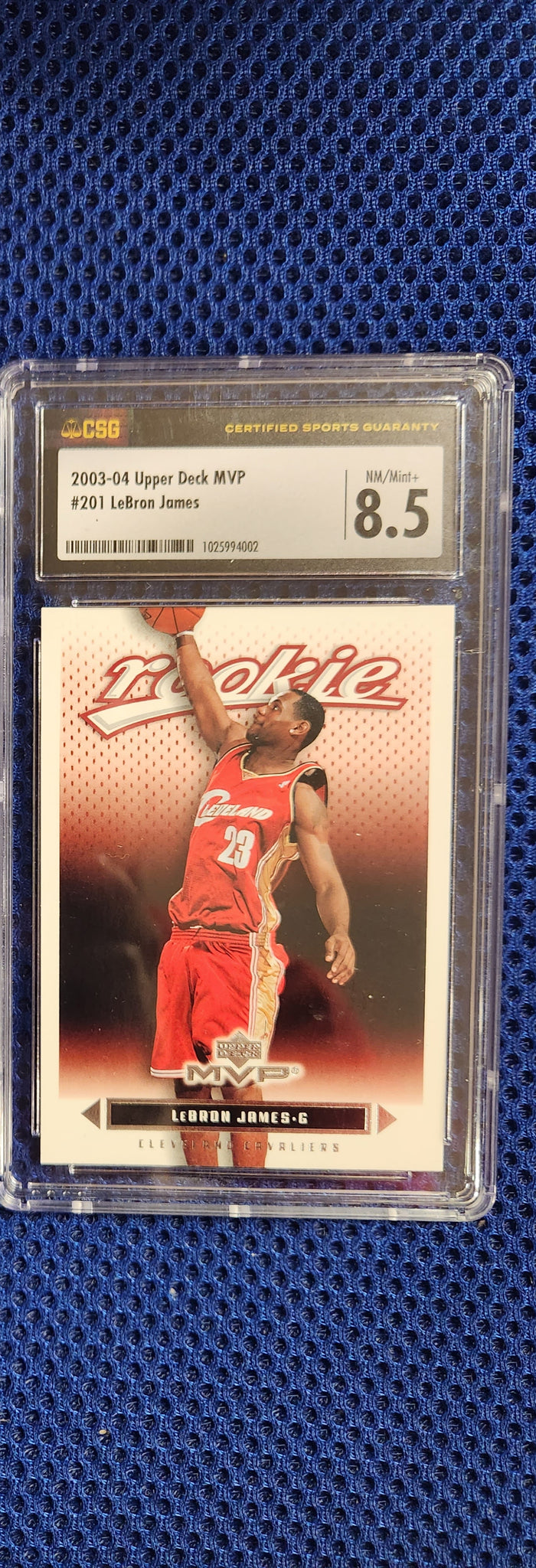 2003 Upper Deck MVP #201 Lebron James RC (Rookie Card) (Graded PSA 8)