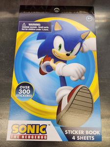 Sonic the Hedgehog Sticker Book - 4 Sheets Over 300 Stickers