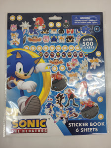 Sonic the Hedgehog Sticker Book - 6 Sheets Over 500 Stickers